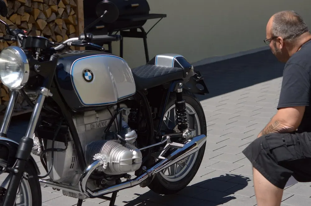 BMW-Boxer Café Racer, Frontansicht