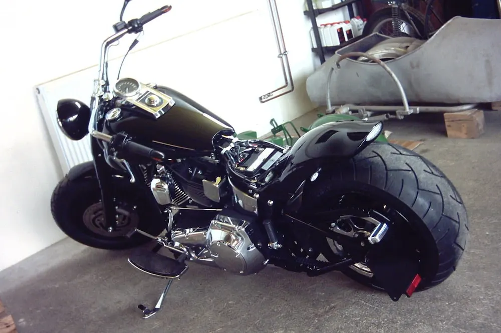Harley-Davidson Fat Boy mit breitem Hinterrad